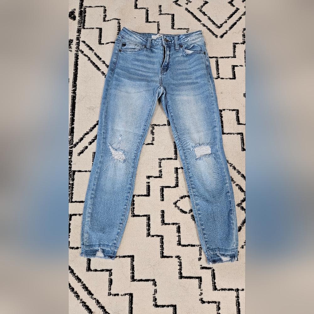 Kancan Elactra Mid Rise Ankle Skinny Jeans